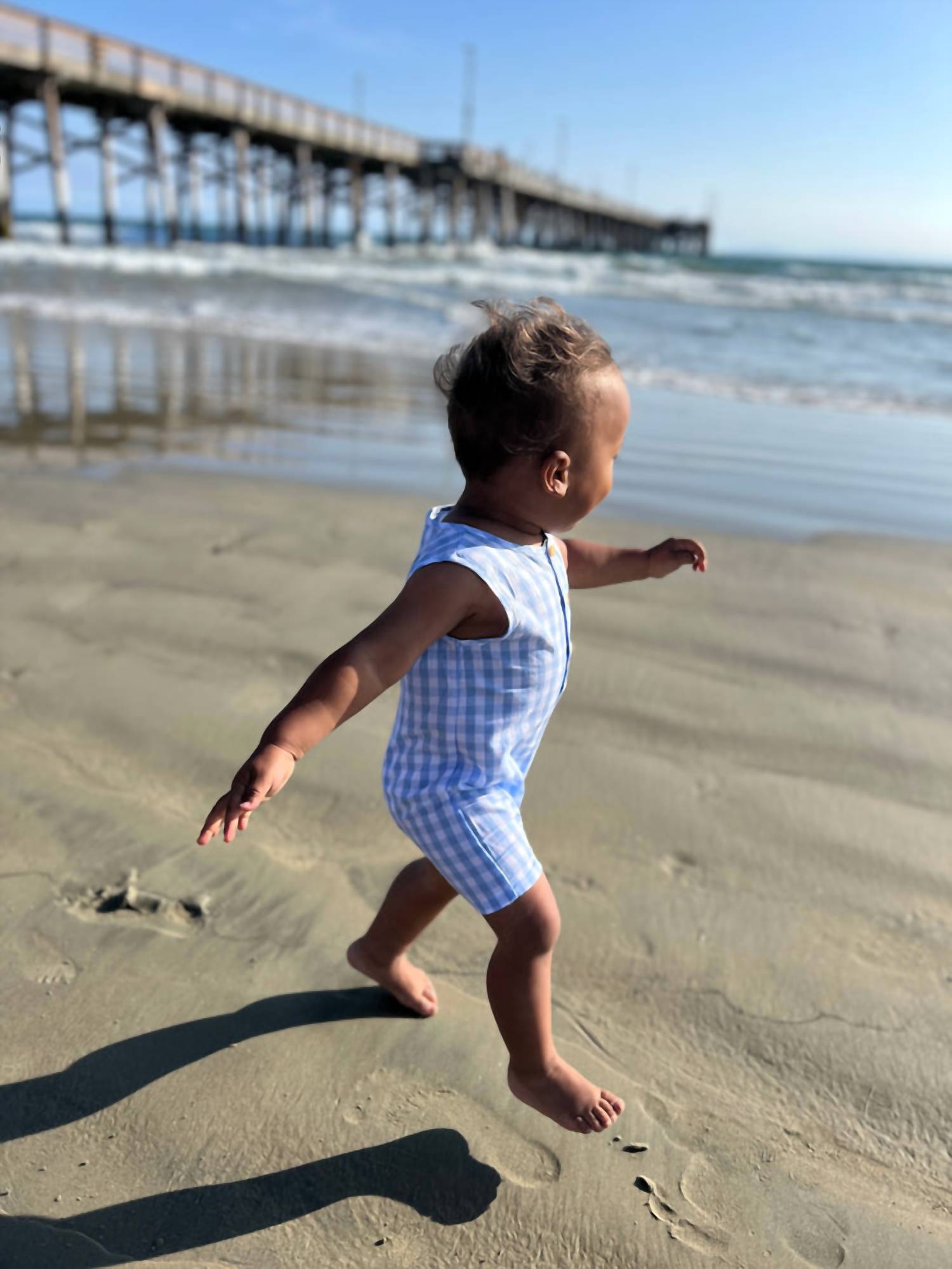 Me & Henry - Boy's Cabin Plaid Playsuit