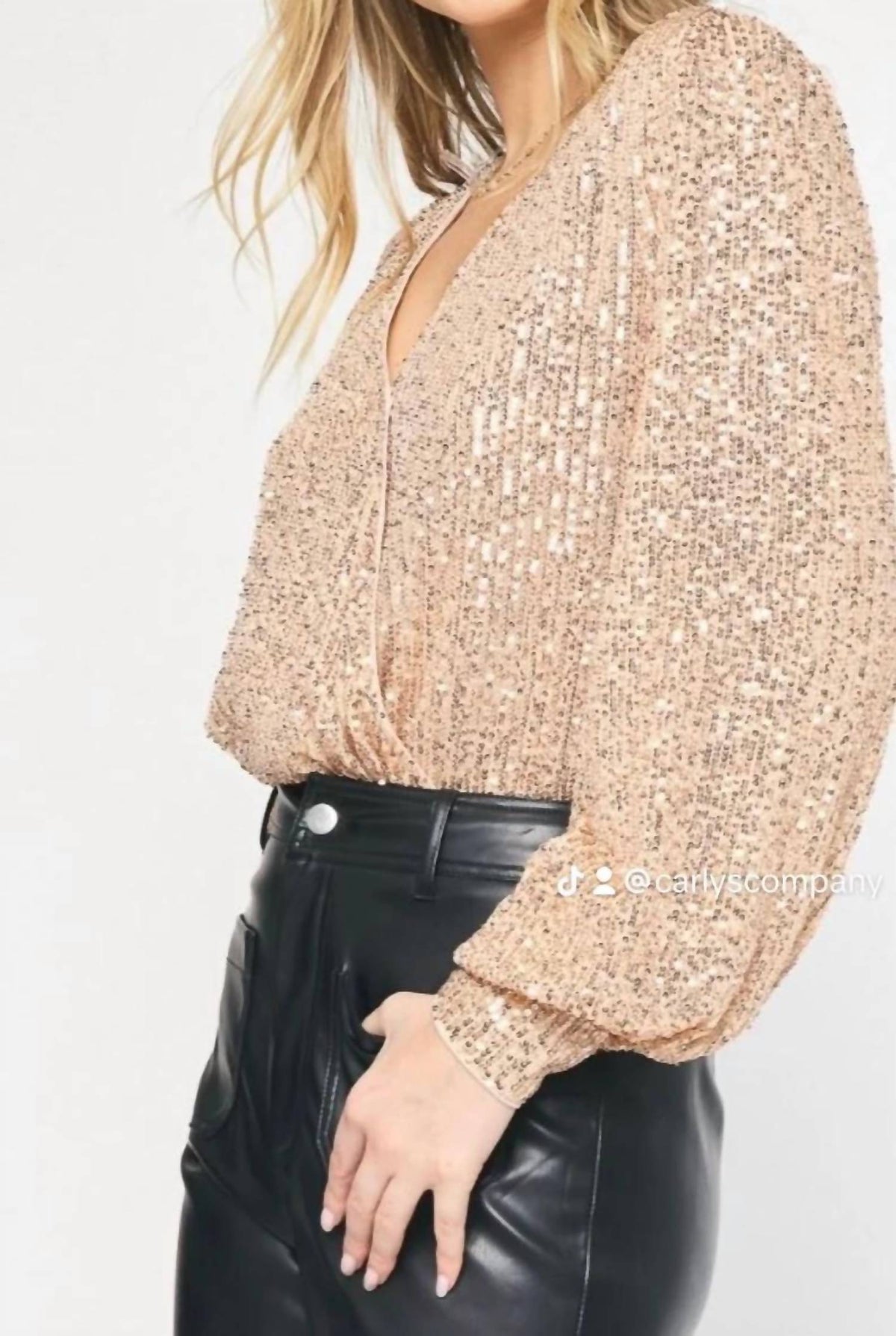 Entro - Sequin Long Sleeve Bodysuit