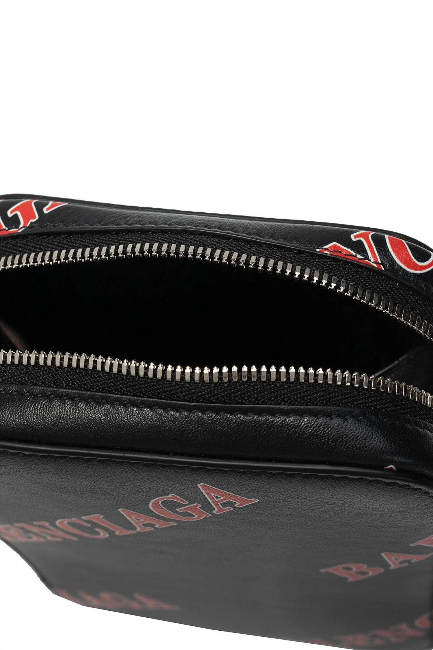 Balenciaga - Men's Calfskin Leather Sport Print Phone Holder Bag