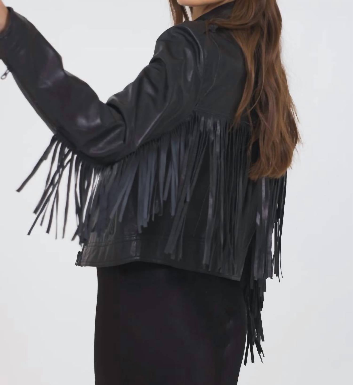 Jakett - Tina Fringe Leather Jacket
