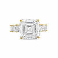 Diana M Jewels - Women's Asscher Lab-Grown Diamond Engagement Ring (15.00 Ct) - Grand