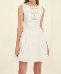 Moon River - Tweed Bow Mini Dress