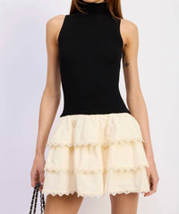 En Saison - Mock Neck Mini Dress