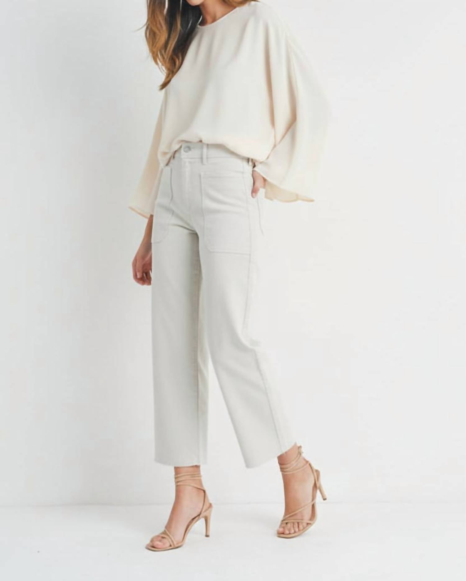 Just Black Denim - High Rise Utility Wide Leg Jeans