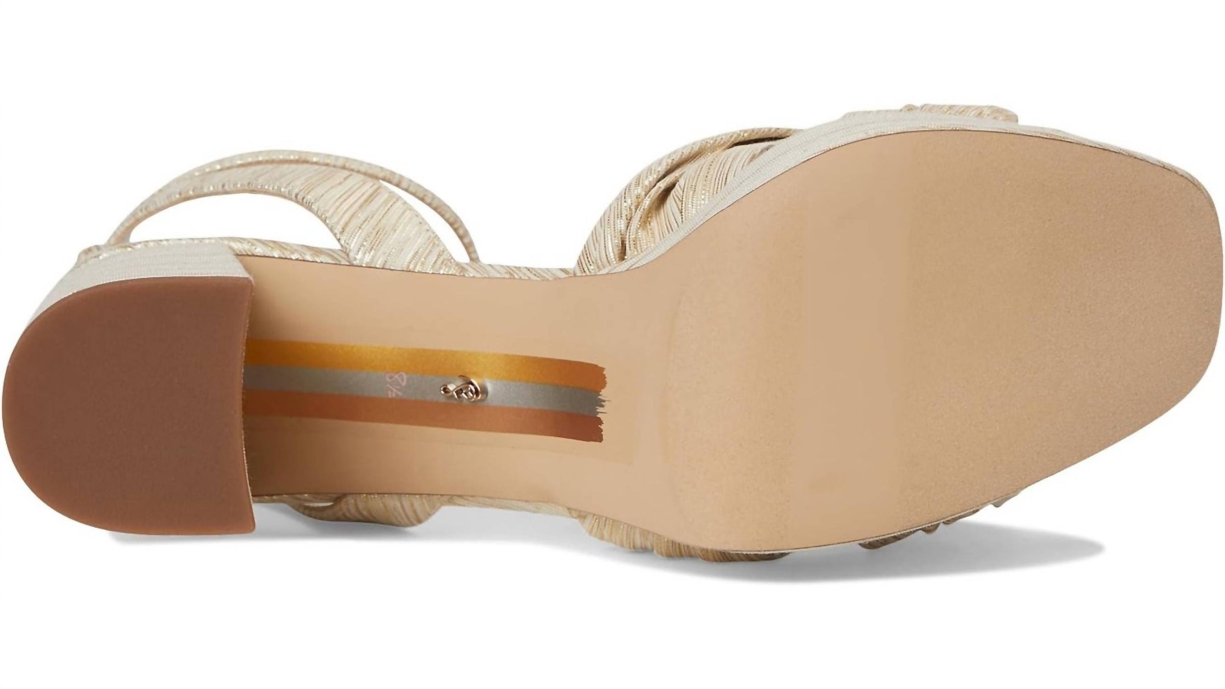 Sam Edelman Women's Janelle Sandal in soft gold - women's sandal - detail view