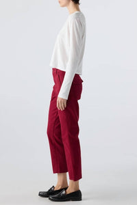 AMO Women's Easy Army Trouser in pinot - women's pants - detail view