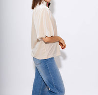 Thml - Split Neck Contrast Placket Blouse