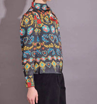 Alden Adair Scarlett Puff Sleeves Top in davinci - women's blouse - alternate view