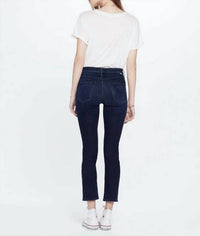 Mother Pre-loved Mid Rise Dazzler Ankle Jeans in dark blue - women's jeans - view 4