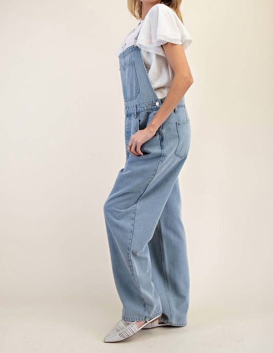 Easel - Multiple Pockets Relaxed Overalls