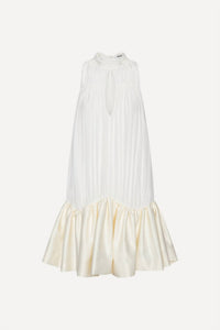 ROTATE Gathered Mini Dress in egret - women's dress - alternate view