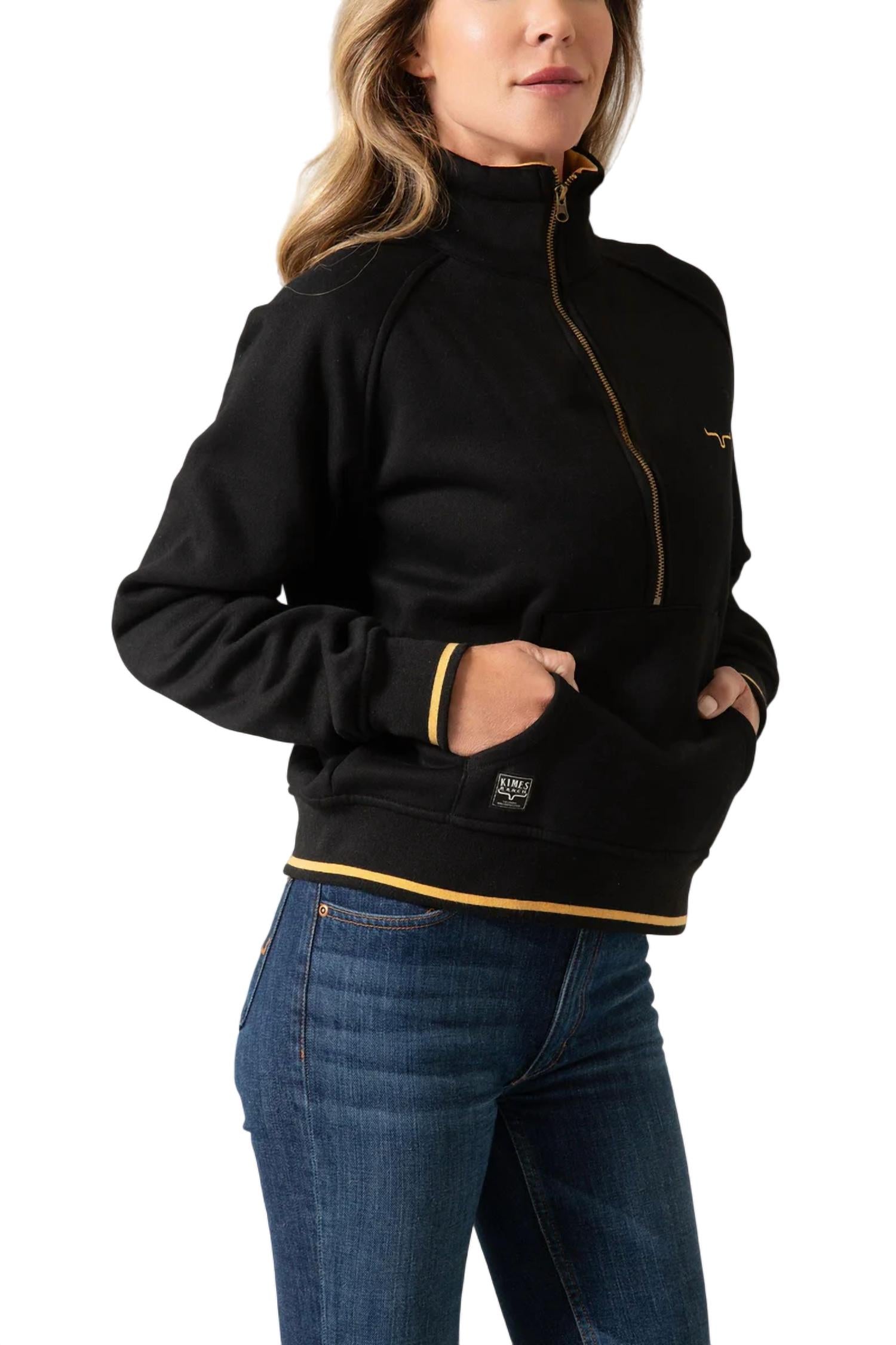 Kimes Ranch - Women's Malta Cropped 1/4 Zip Sweatshirt