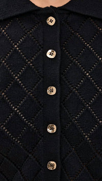 Hevron Arlet Cardigan in black - women's cardigan - alternate view