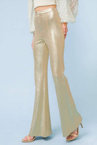 FLYING TOMATO Groovy Baby Pant in gold - women's pants - detail view
