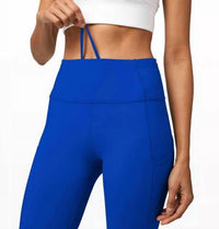 lululemon Fast and Free High-Rise Tight - 25” in cerulean blue - women's pants - alternate view