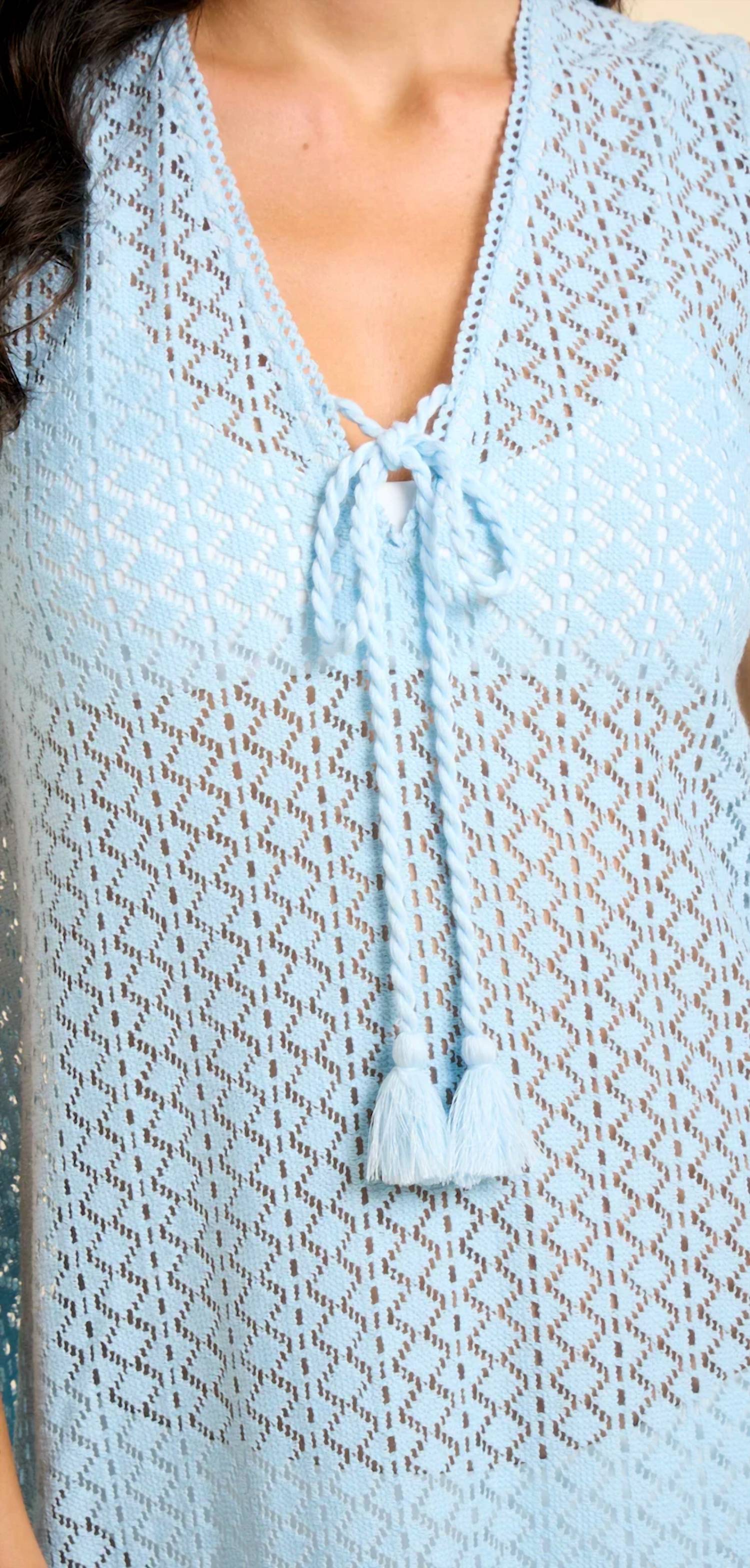 Sitano - Sorrento Aria Crochet Bell Sleeve Mini Dress