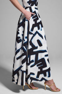 Nic + Zoe Iconic Letterpress Skirt in black multi - women's skirt - detail view