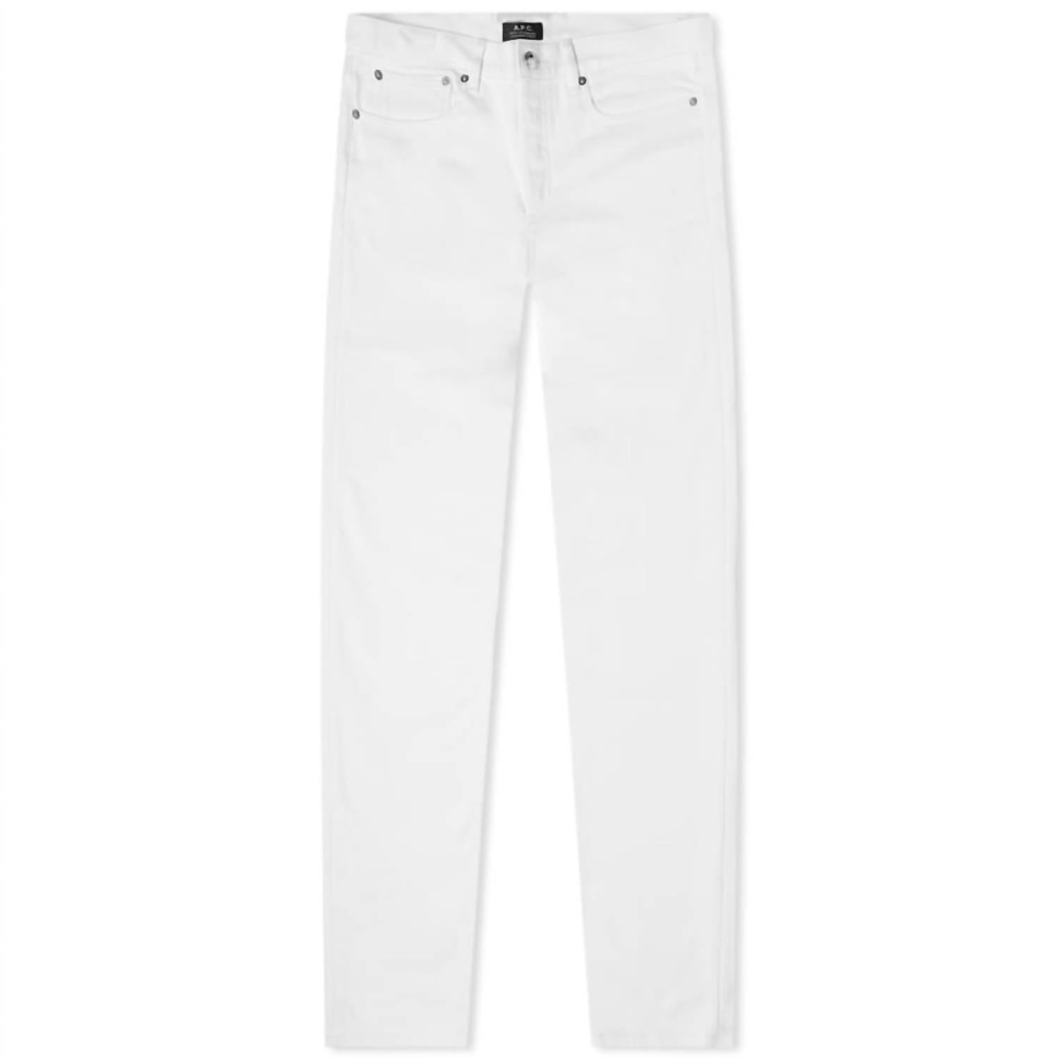 A.P.C. Men's Petit New Standard Jeans in white - men's jeans - view 5