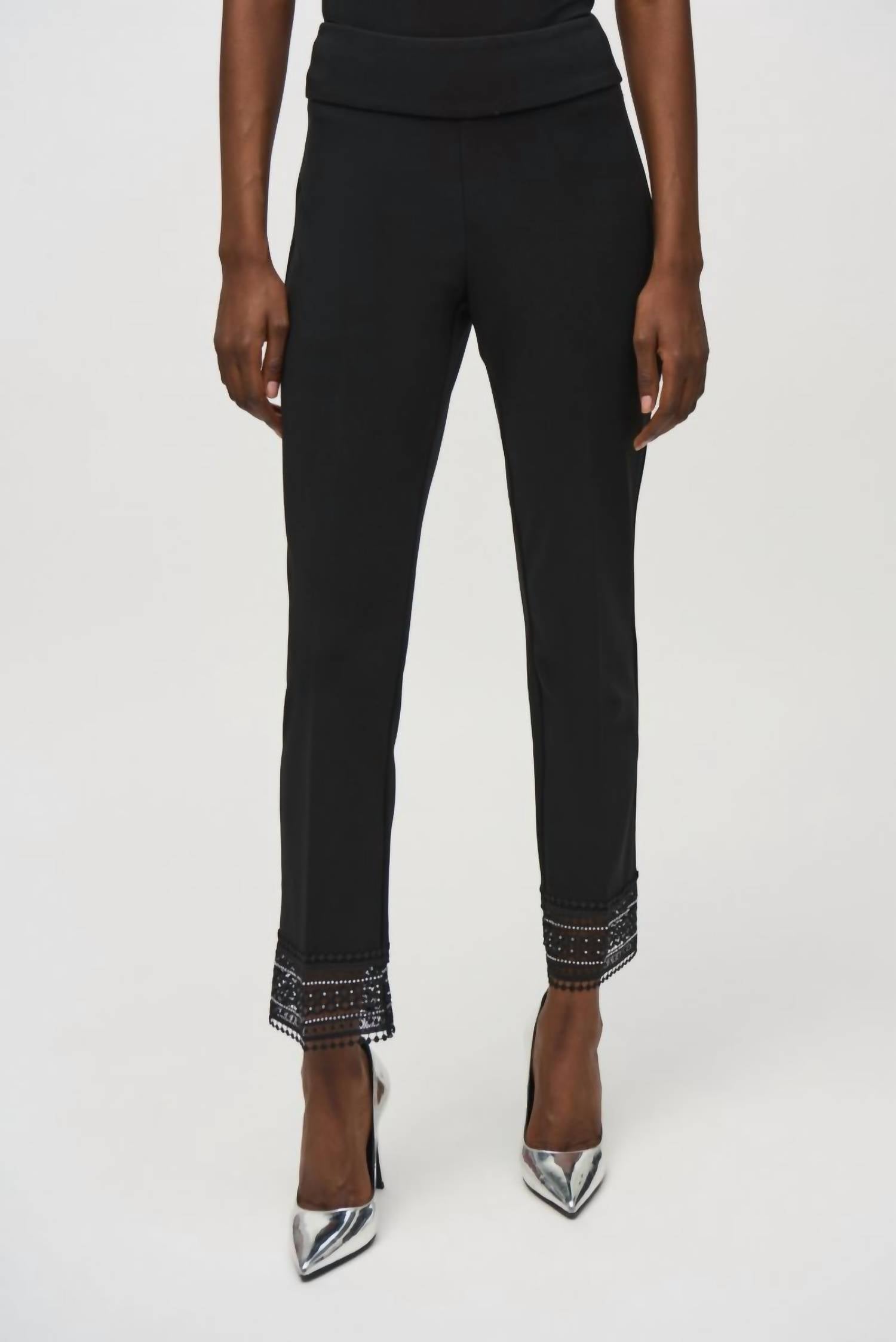 Joseph Ribkoff - Pull-on Lace Cuff Straight Pant