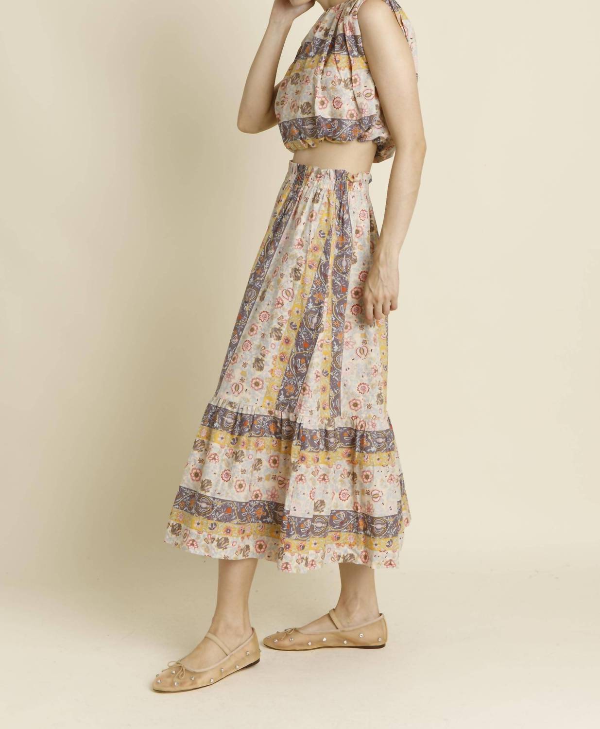 Aureum - PAISLEY MIDI SKIRT