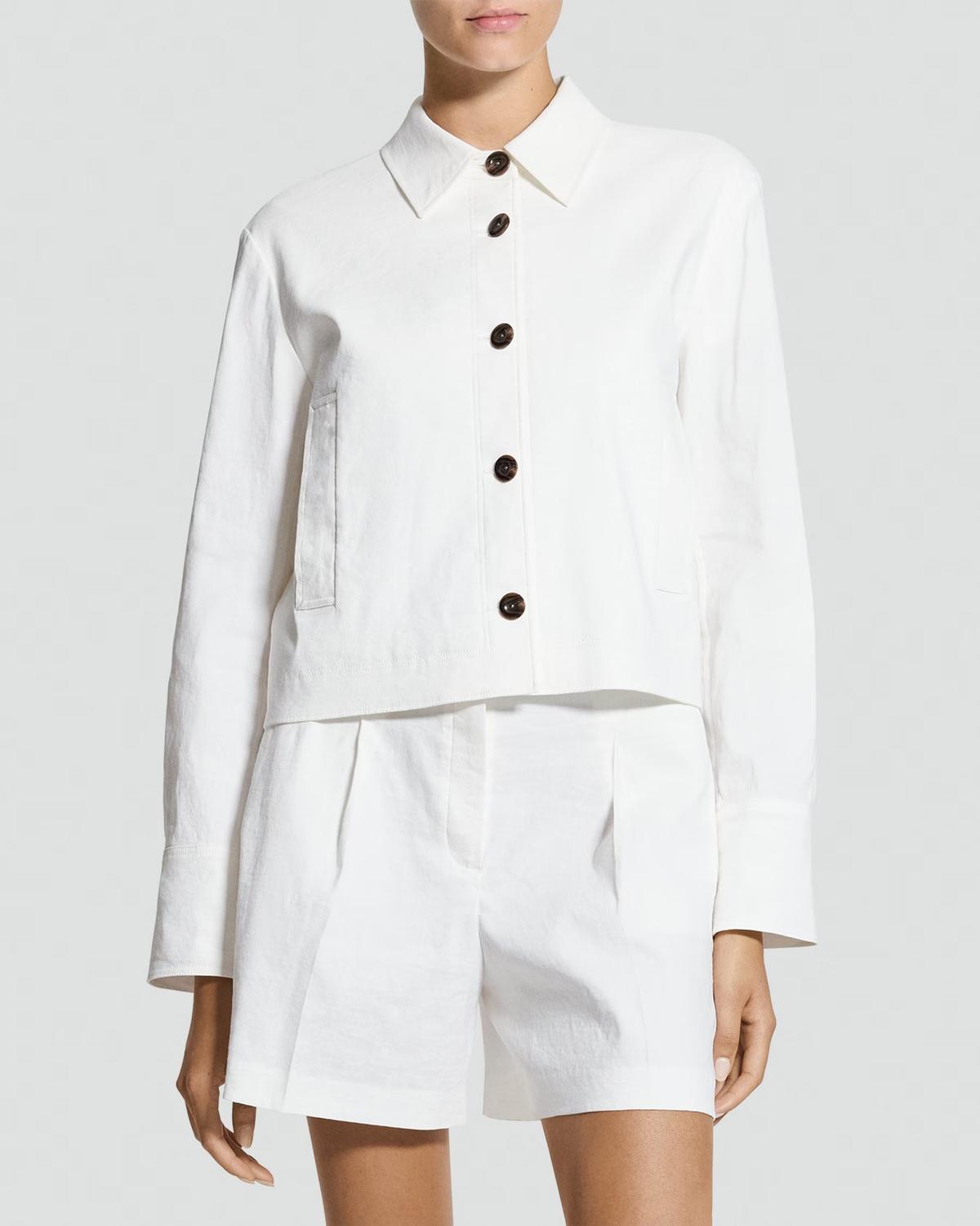 Theory - Cropped Shirt Jacket