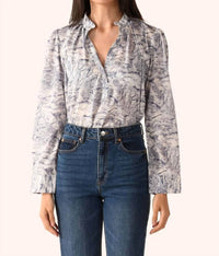 Cissa - Toile Pleated Shoulder Shirt