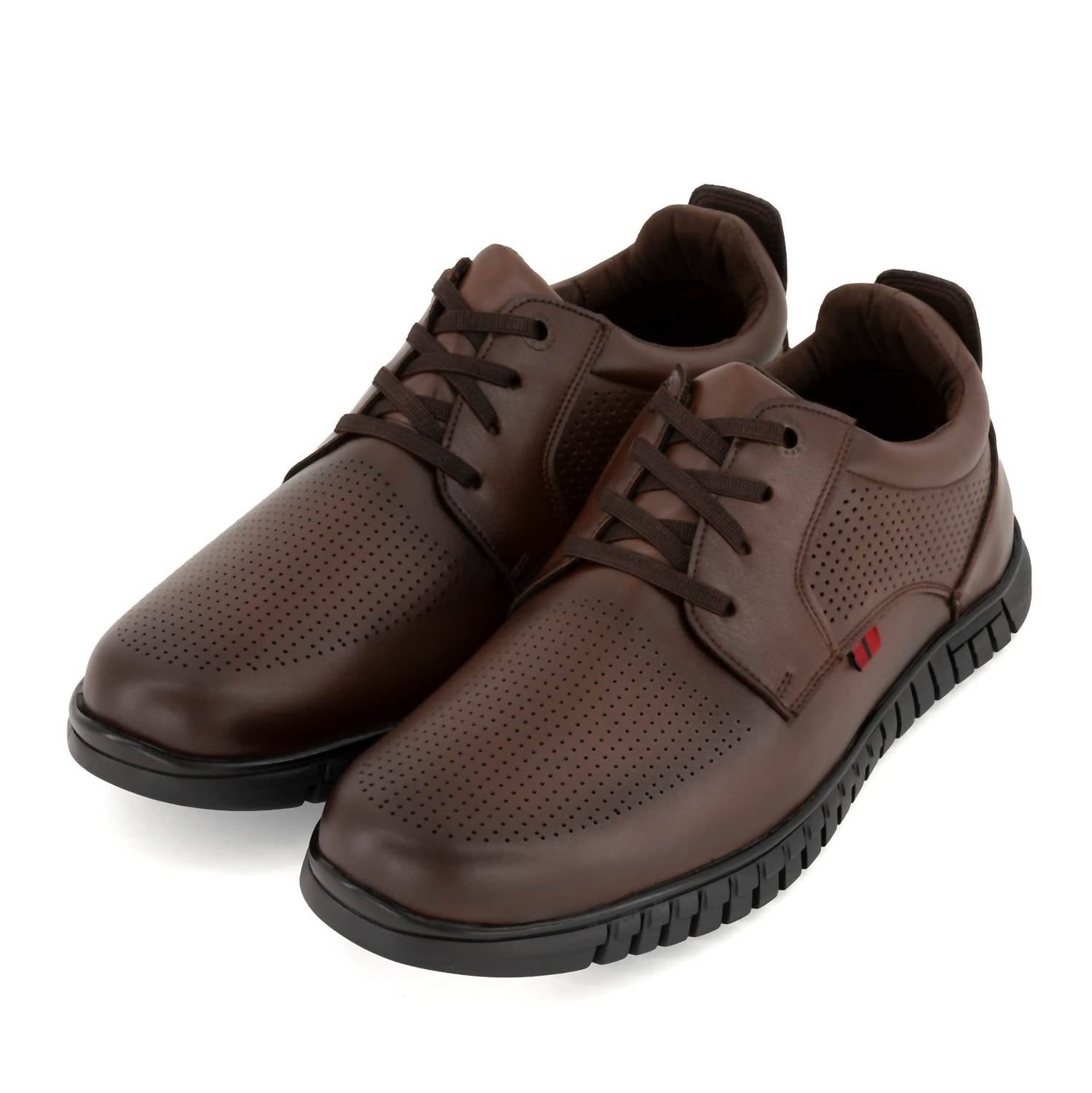 Andrea Men's Durable Leather Oxford Shoes in brown - men's shoe - alternate view