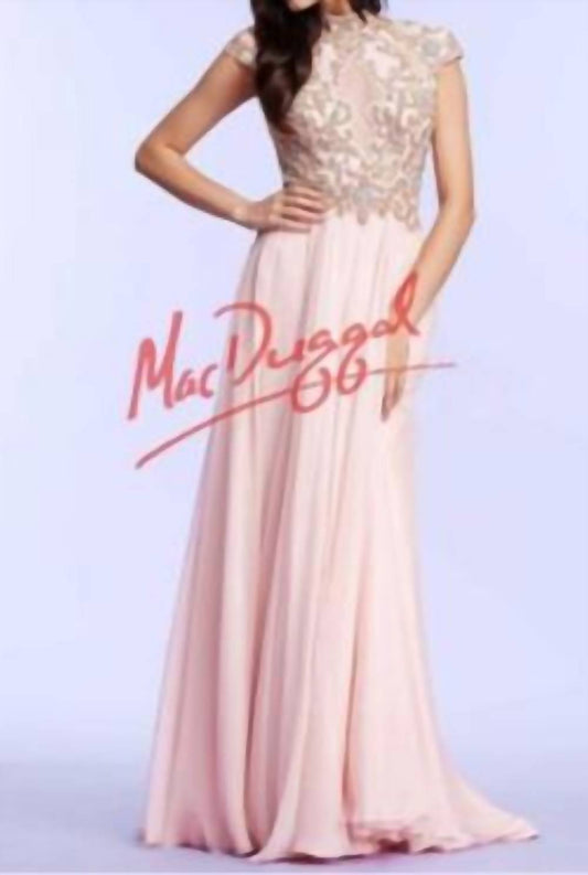 Mac Duggal - Cap Sleeve Beaded Gown