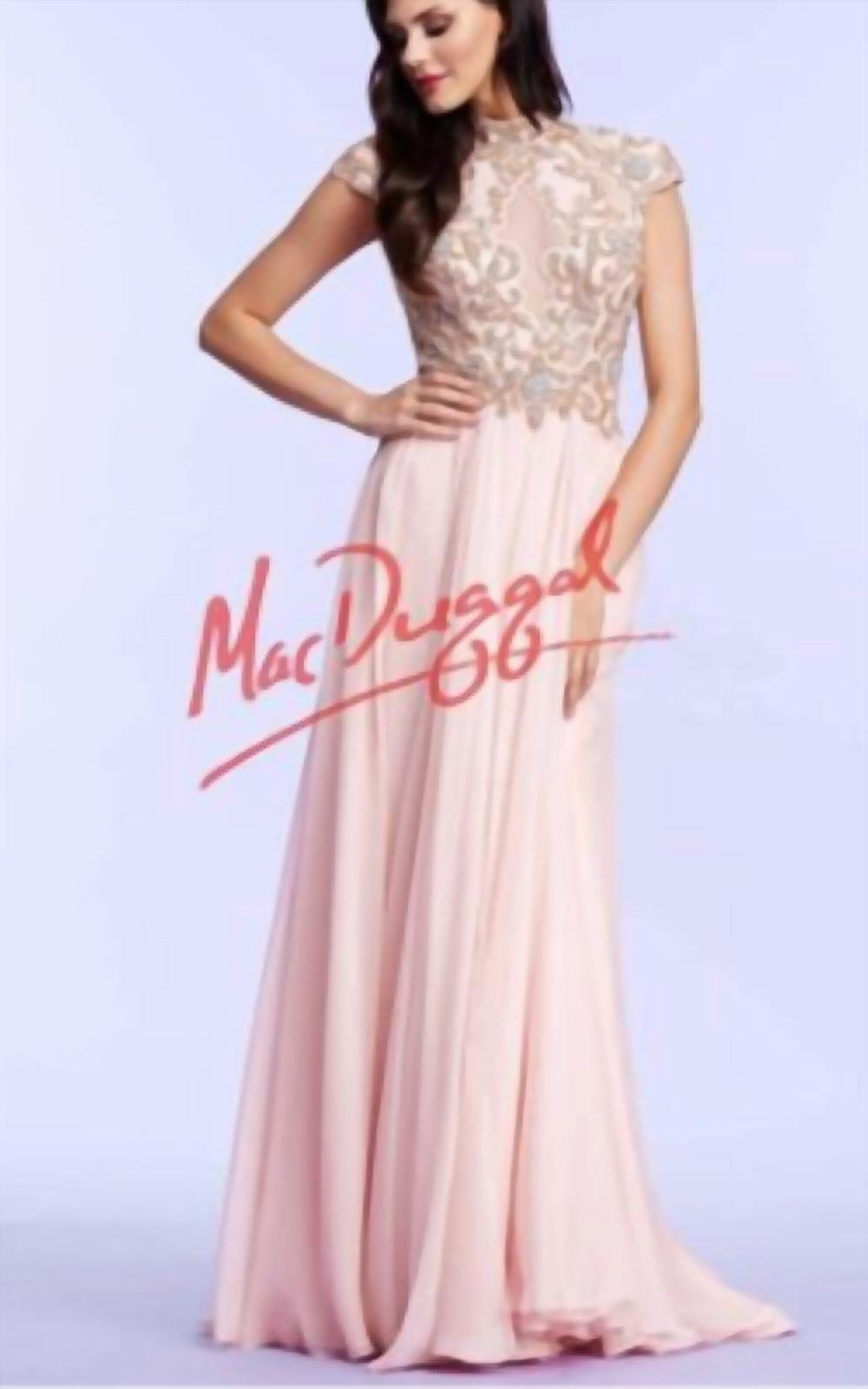 Mac Duggal - Cap Sleeve Beaded Gown
