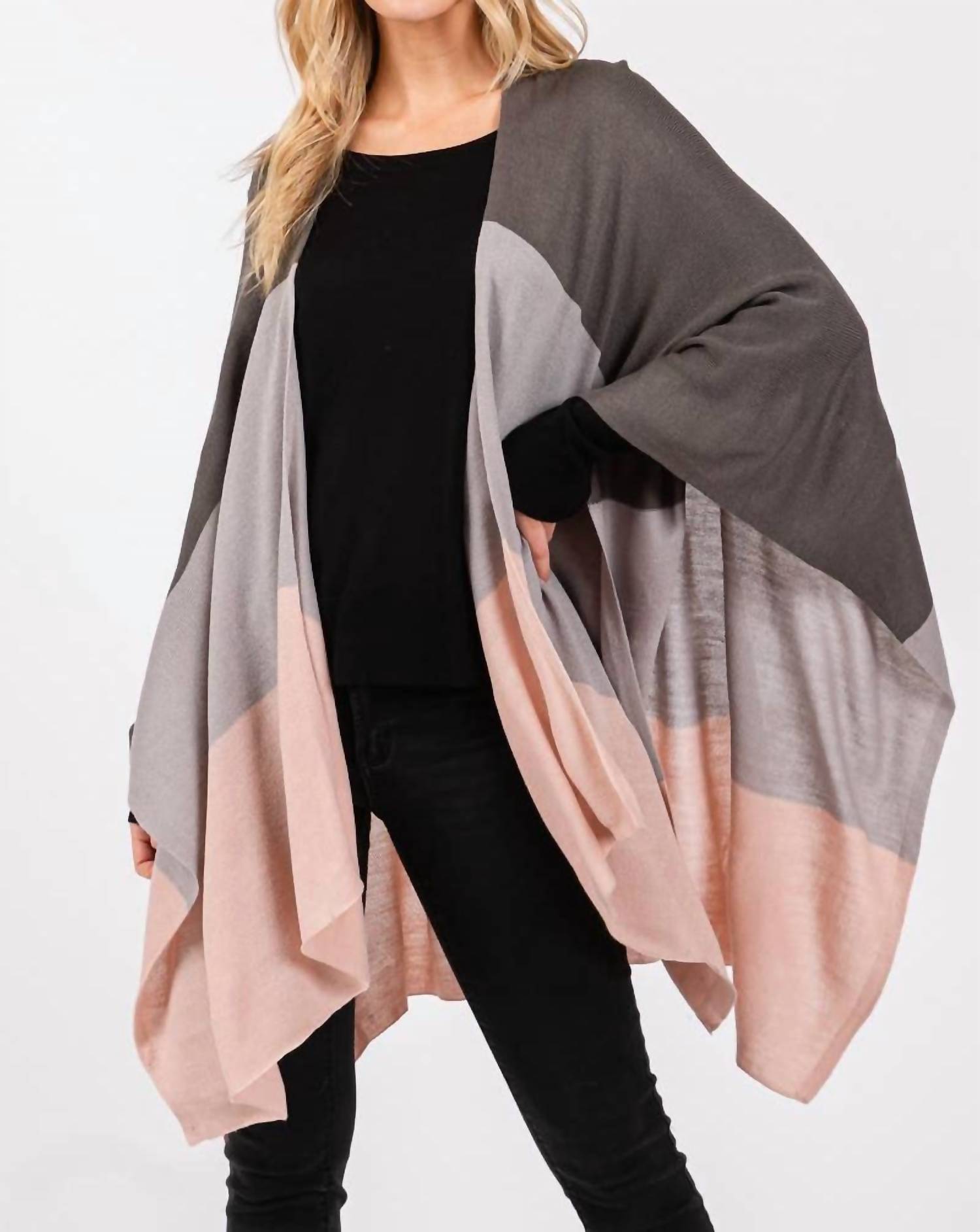 Anarchy Street - Three Tone Ruana Poncho
