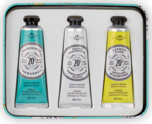 La Chatelaine - Women's Tiffany Hand Cream Trio Tin Gift Set