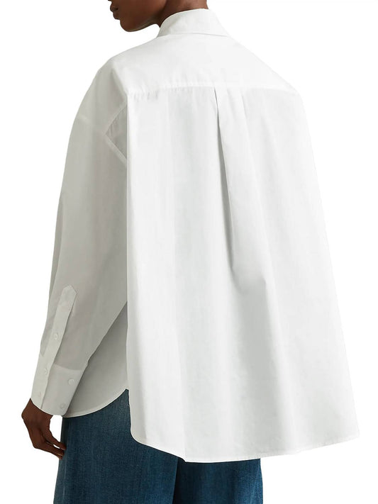 Reiss - Edie Oversized Cotton Button-through Long Sleeve Shirt