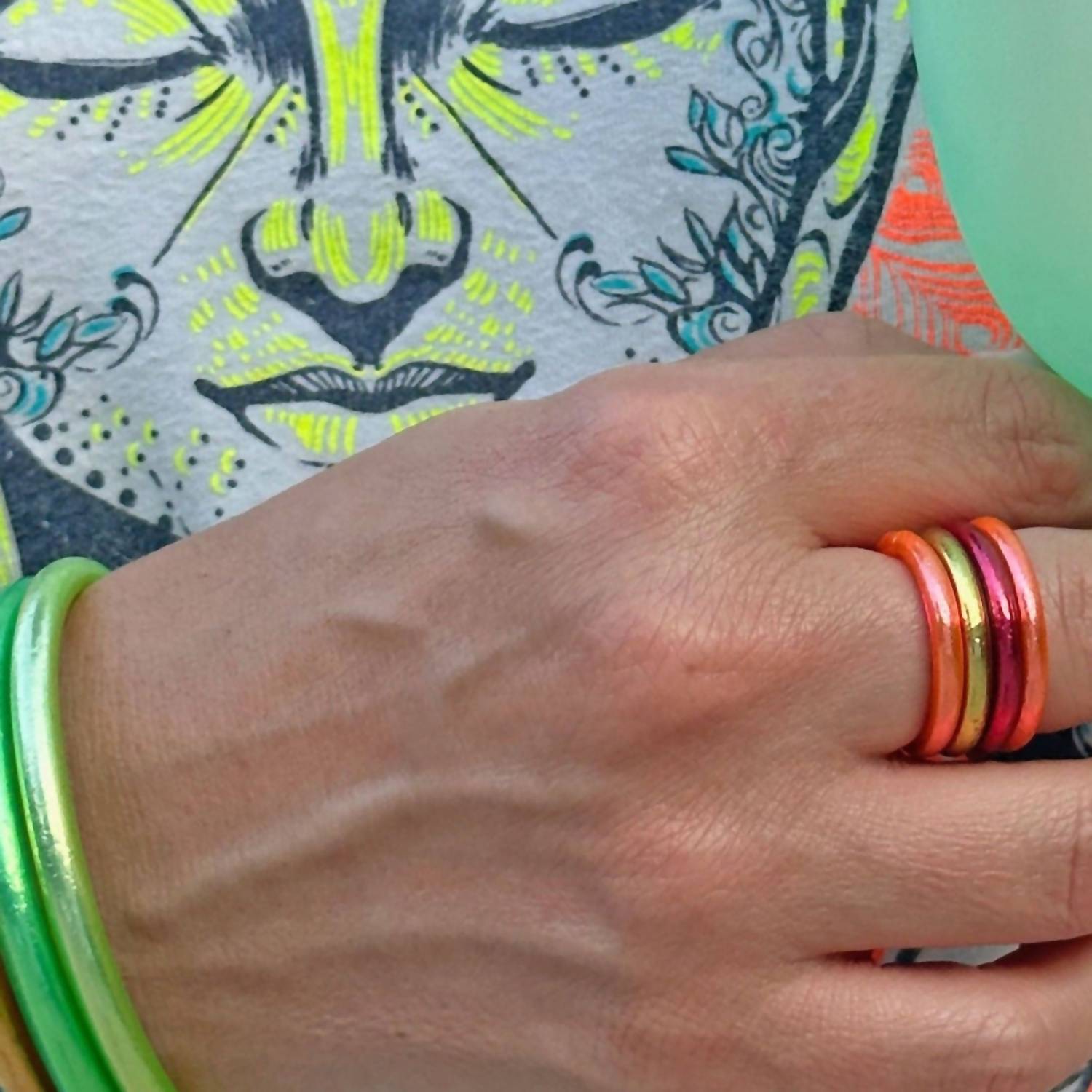 Woman Shops World - Women's Thai Buddhist Temple Kumlai Stackable Ring