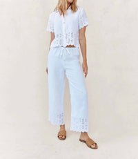 Bella Dahl - Beach Crop With Embroidered Hem Pants