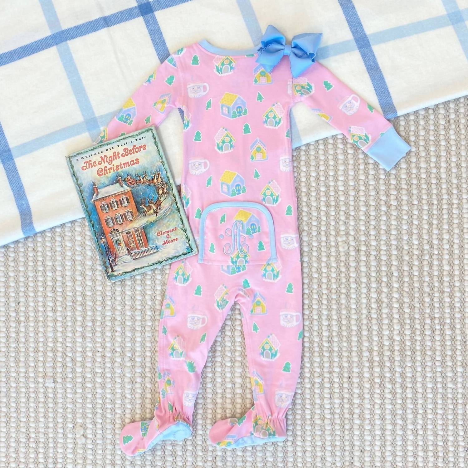 The Beaufort Bonnet Company - Girl's Noelle's Night Night Footed Onesie