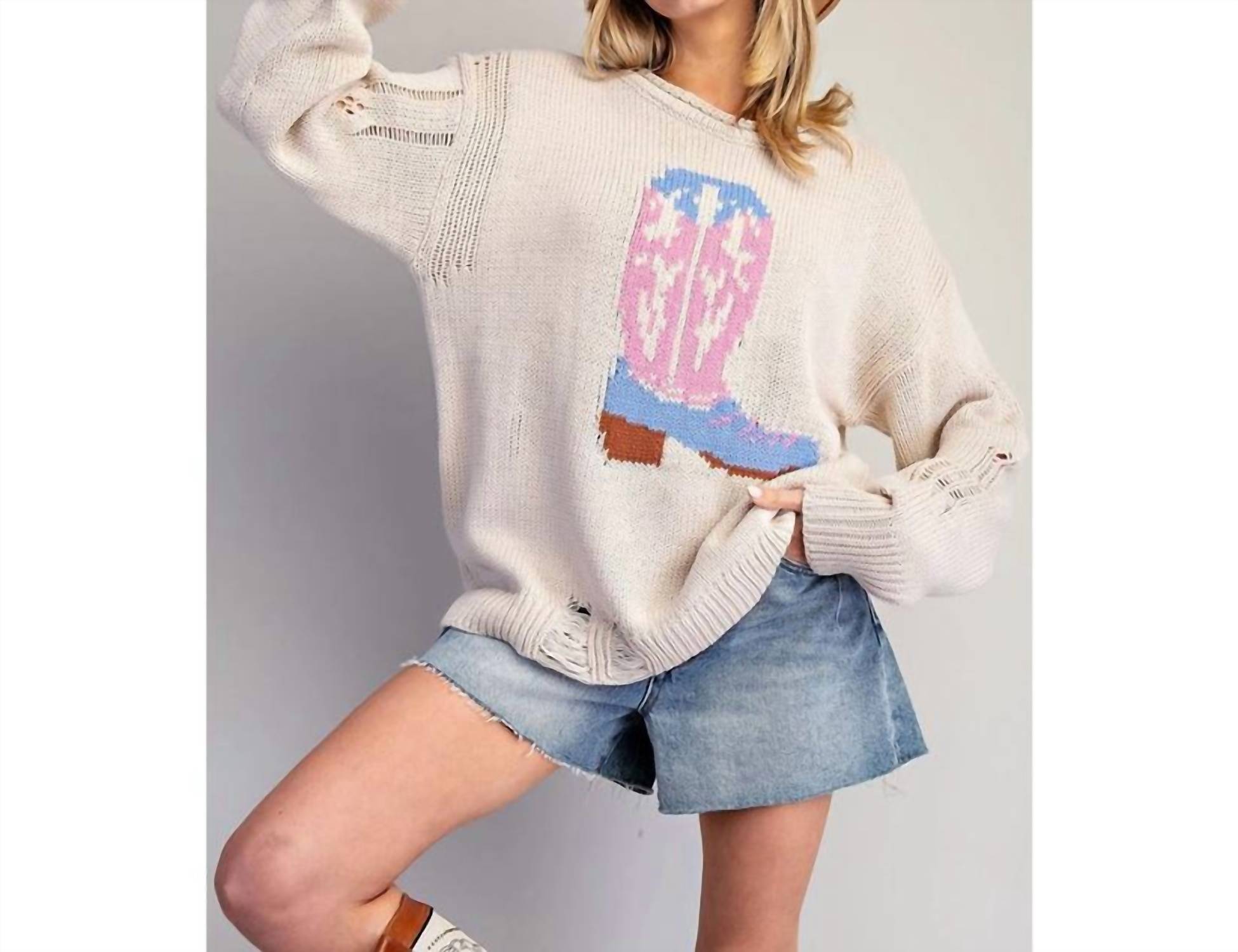 Ee:Some - Boots & Dreams Knit Sweater