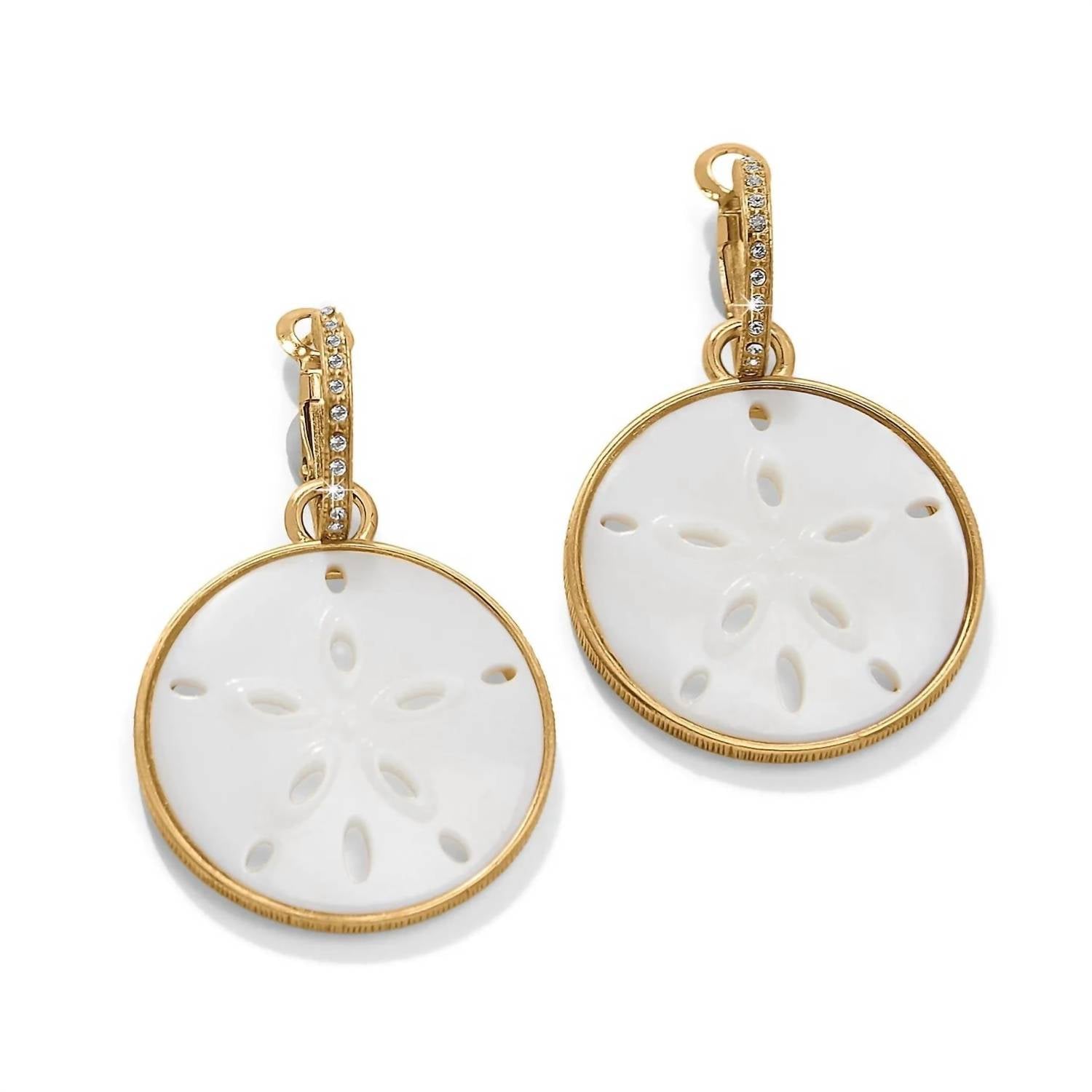 Brighton Women's Del Mar Charm Hoop Earrings in gold - women's jewelry