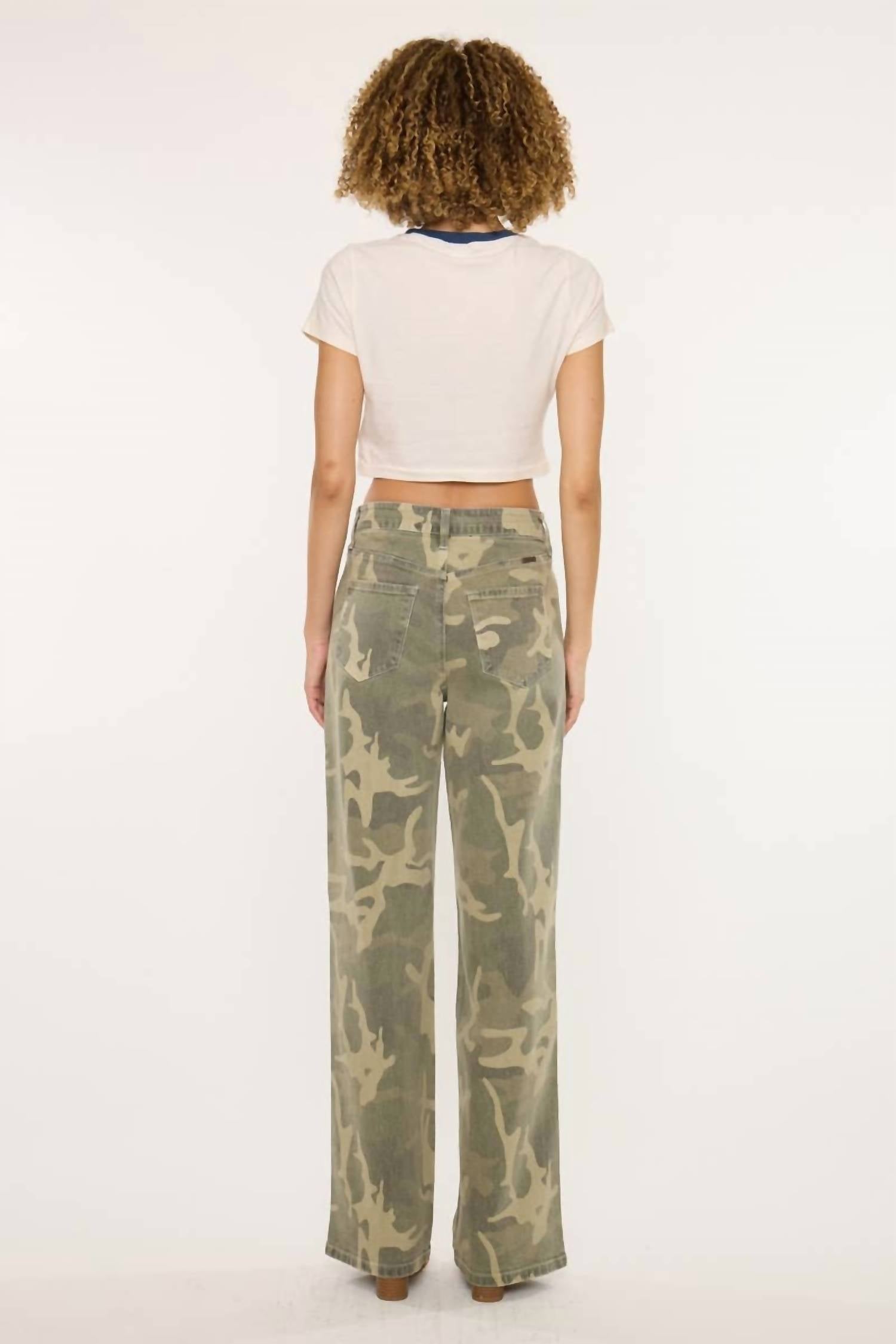 Kancan - High-rise Wide-leg Western Jeans