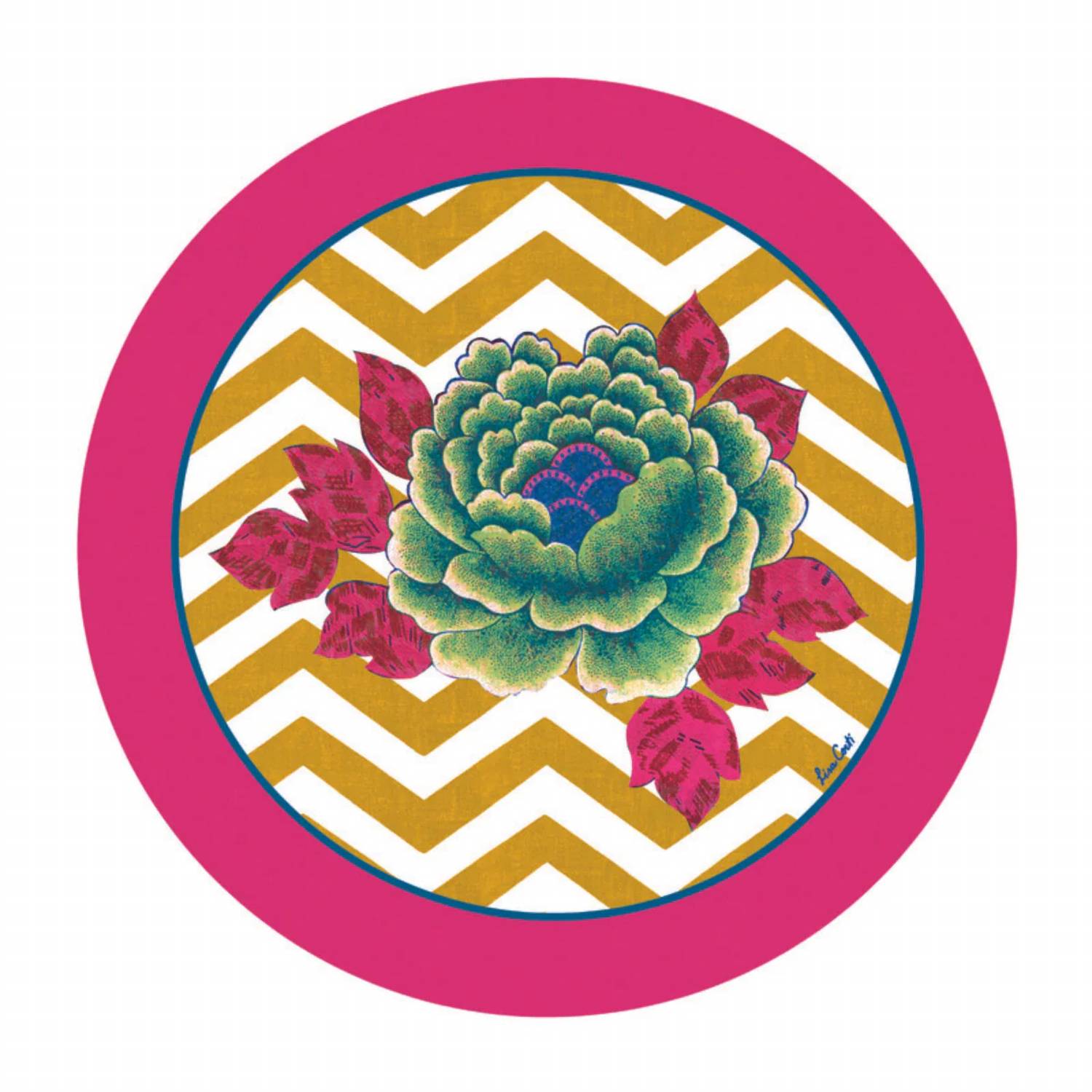 Lisa Corti - Masonite Glory Zig Zag Placemat, Set Of 2