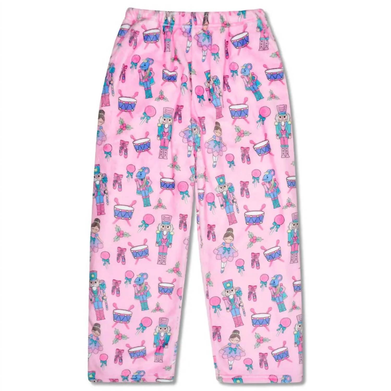 iScream Nutcracker Waltz Plush Pants in pink - kids' joggers - alternate view