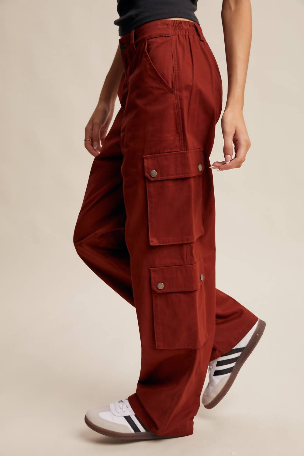 Listicle - Multi Pocket Wide Leg Cargo Pant