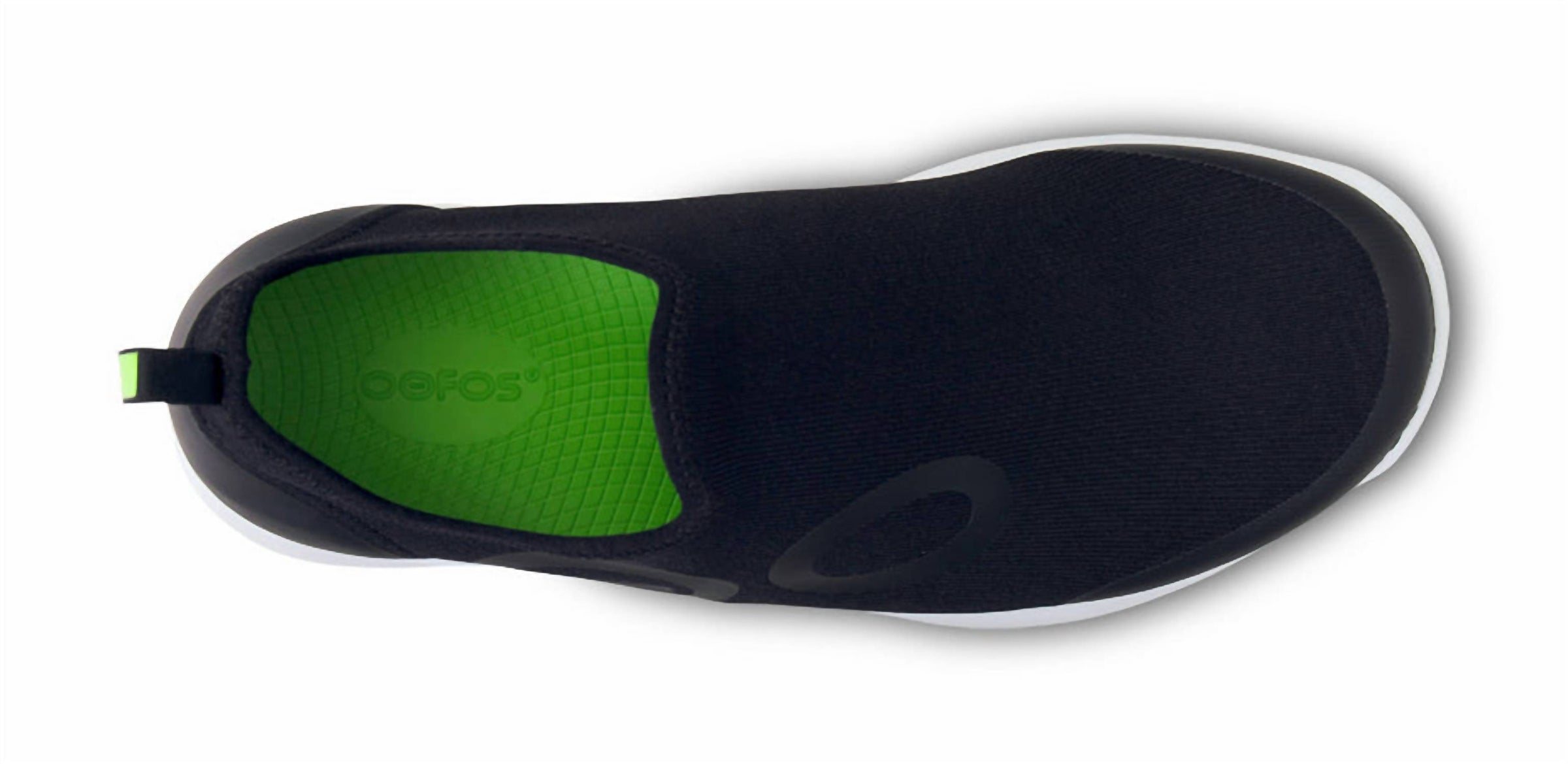 OOFOS Men's Oomg Sport Shoe in white black - men's shoe - alternate view