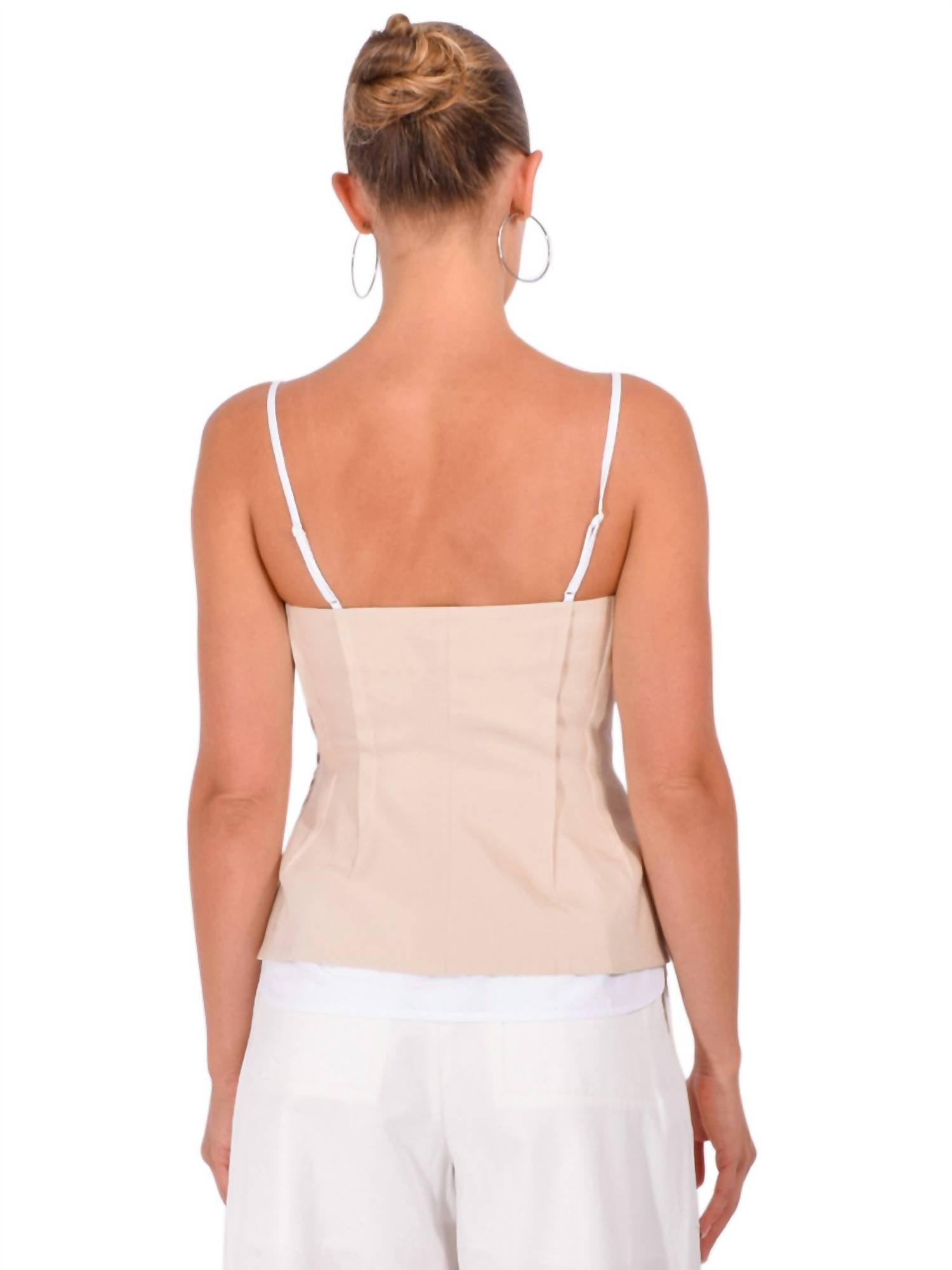 Jonathan Simkhai - Cayden Linen Bustier Top