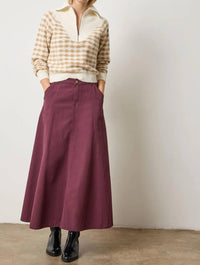 Lilla P - Mixed Stitch Half Zip Sweater