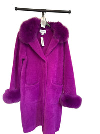 Joseph Ribkoff - Faux Fur And Feather Yarn Coat