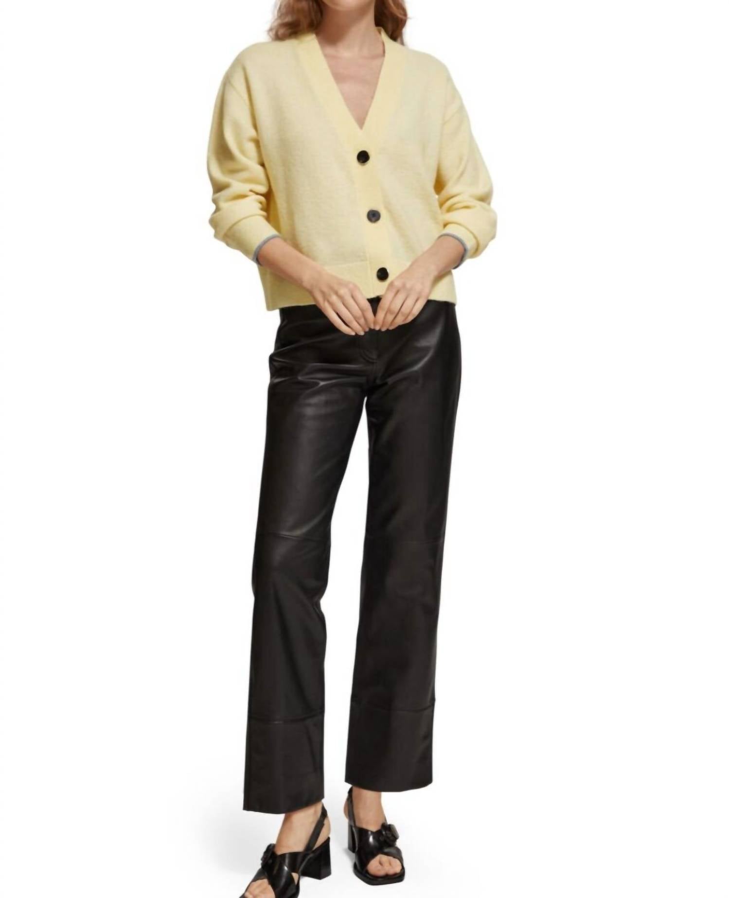 Scotch & Soda - Straight Leg Leather Pant