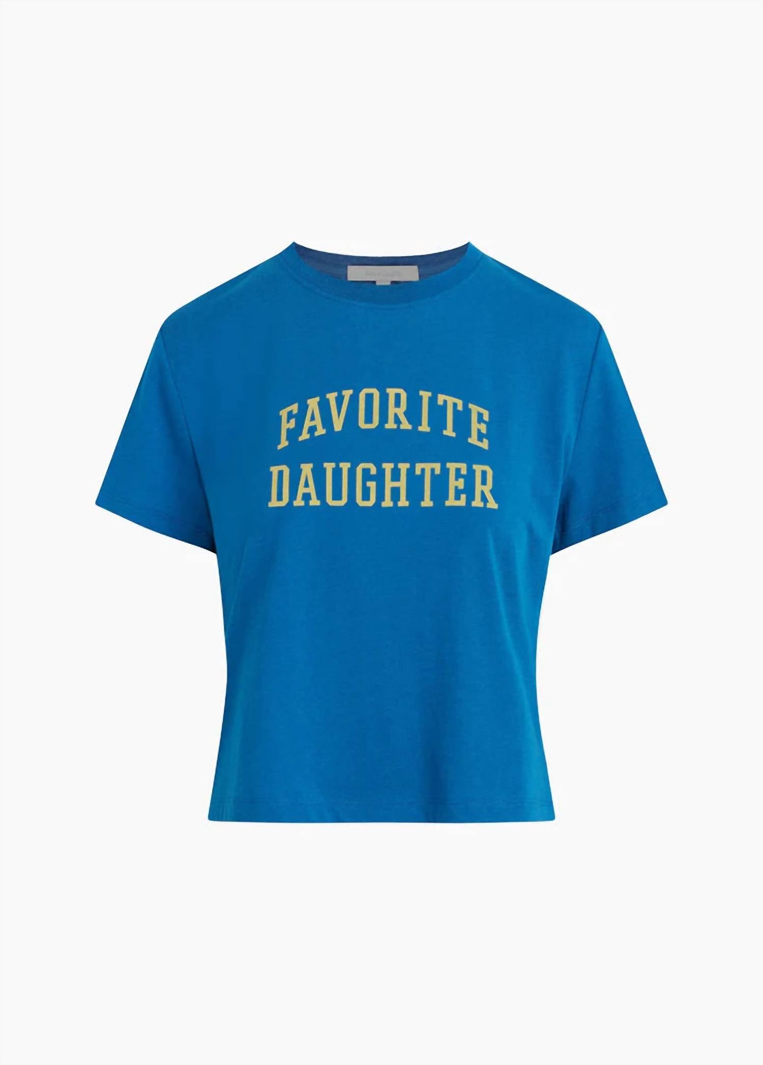 Favorite Daughter Cropped Collegiate Tee in sapphire - women's t-shirt - view 4