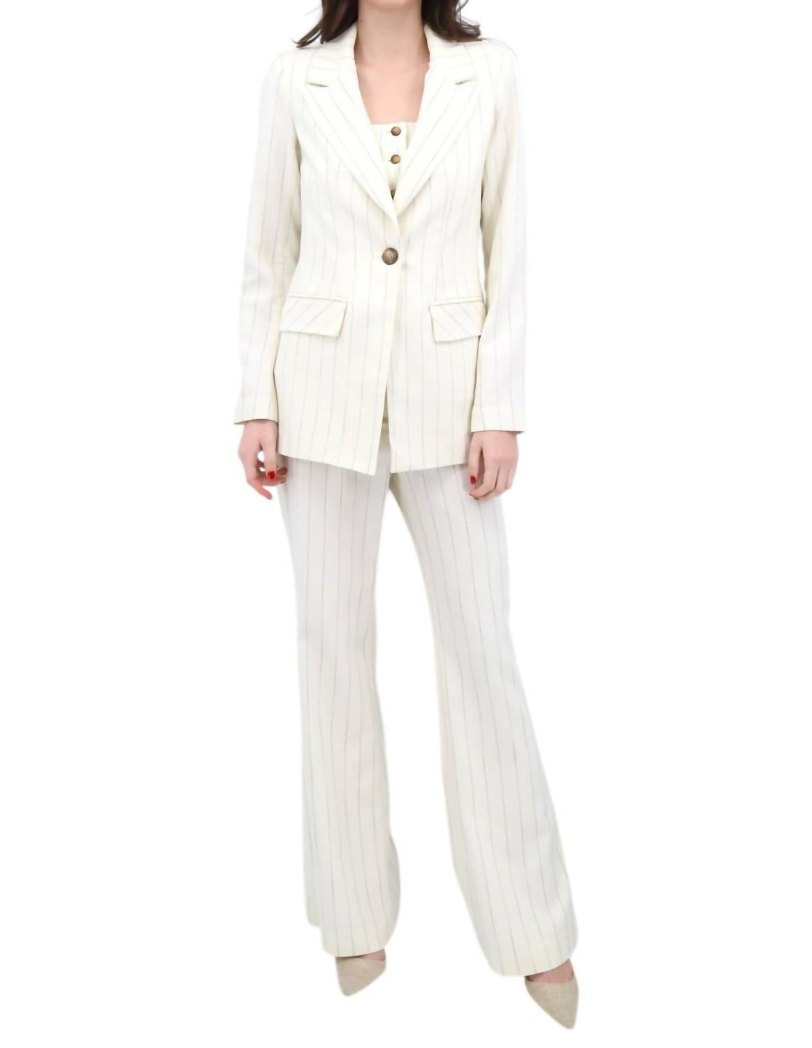 Iris Setlakwe - Striped One Button Blazer