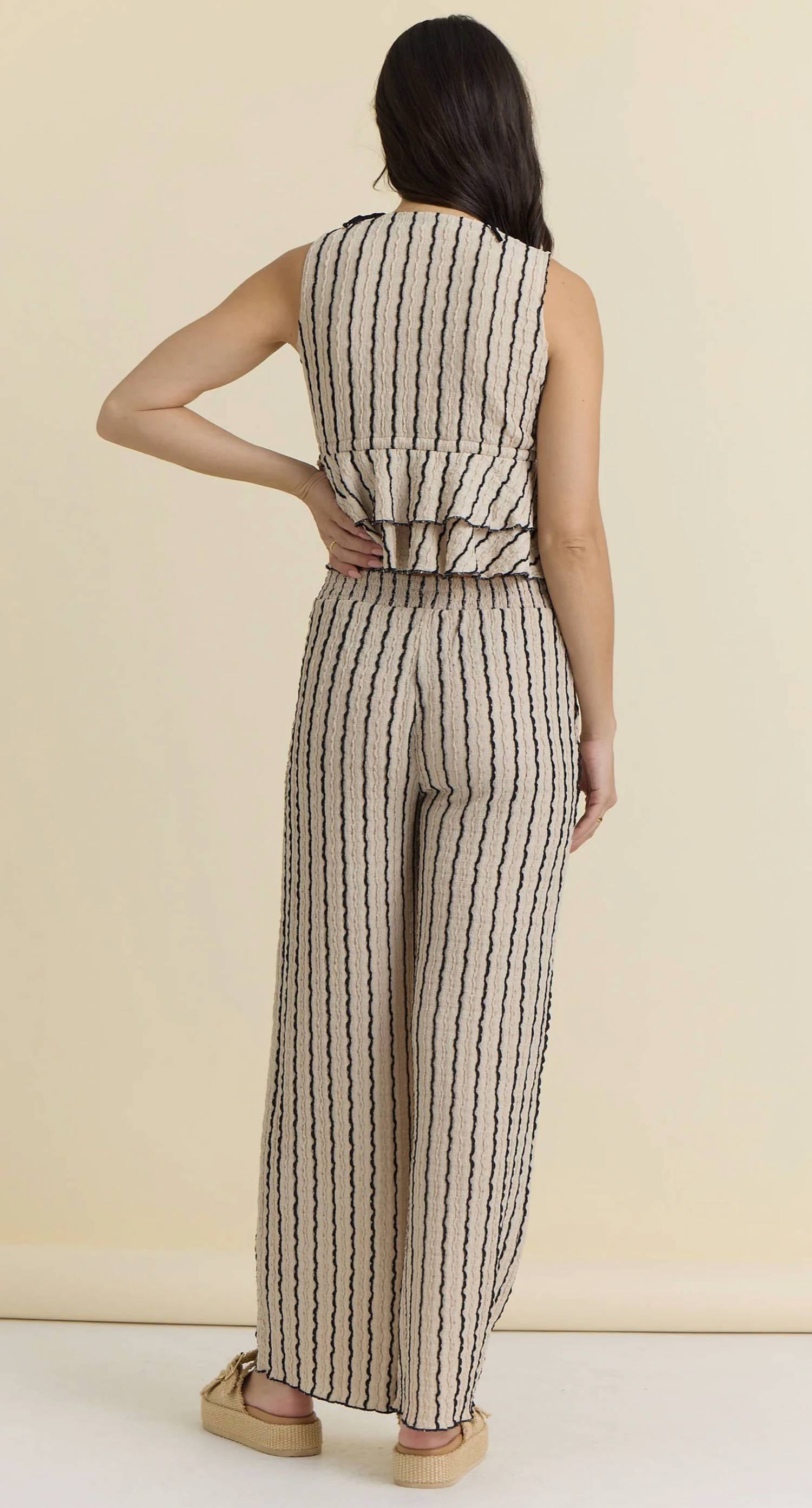 Vintage Havana - Textured Knit Wide Leg Pant