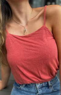 Bobi - Elastic Hem Cami Crop Top